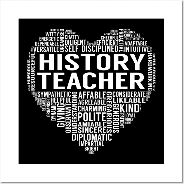 History Teacher Heart Wall Art by LotusTee